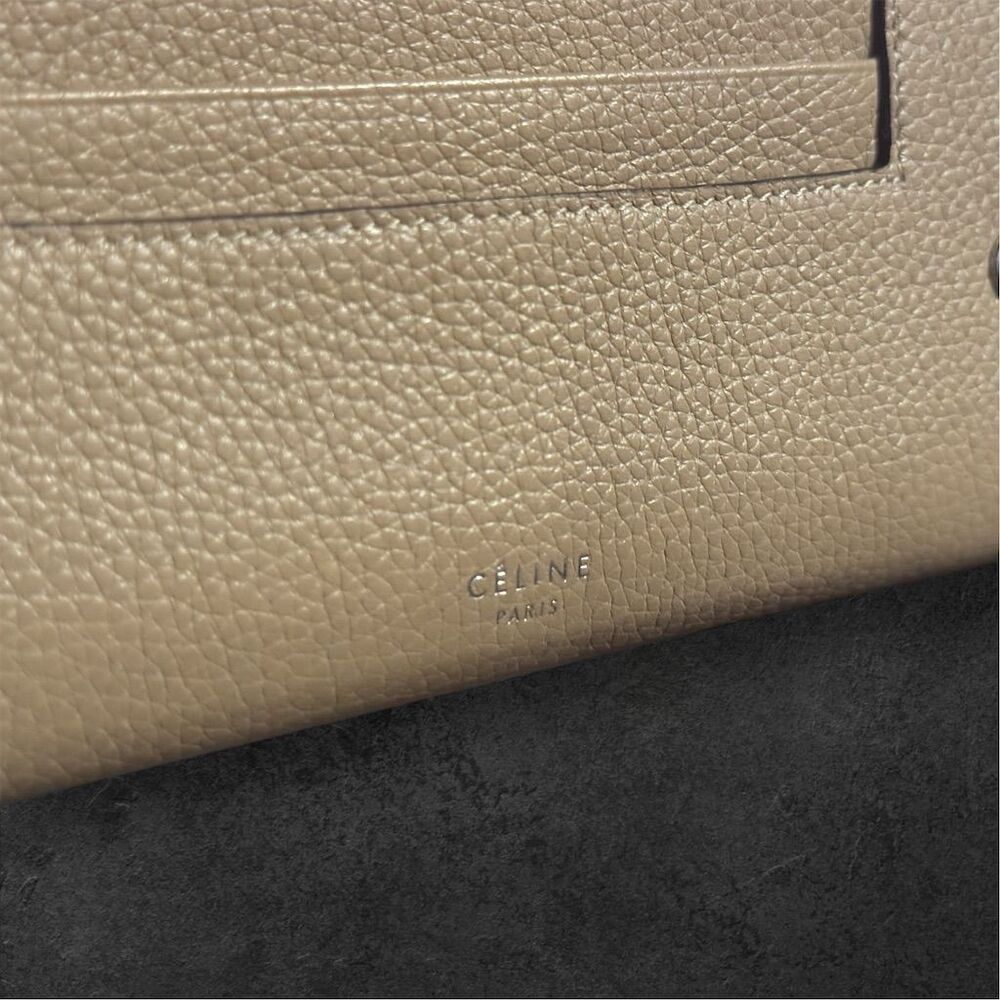 Céline Paris Beige Leather Wallet Chain Shoulder Bag - Picture 6 of 17